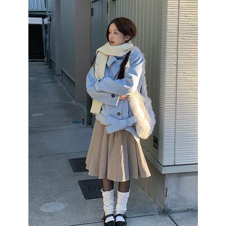 リボン襟付きダブルブレストメルトンジャケット | Ulysses | 詳細画像3 