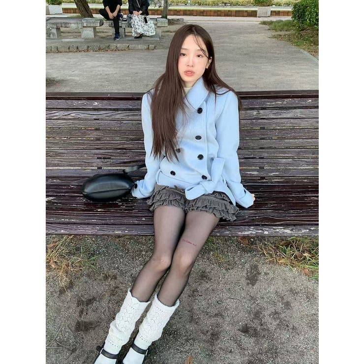 リボン襟付きダブルブレストメルトンジャケット | Ulysses | 詳細画像4 