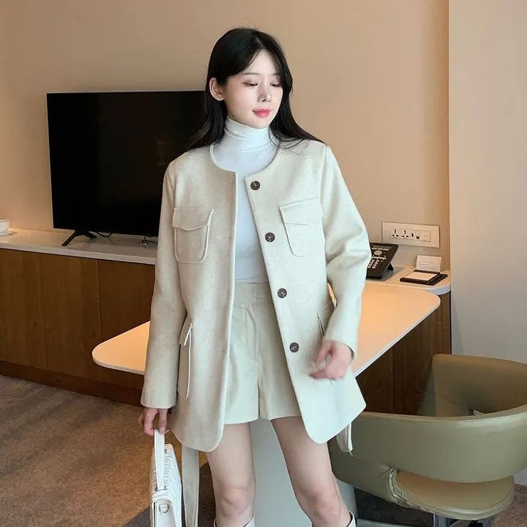 リボンシングルブレストメルトンジャケット | Ulysses | 詳細画像3 