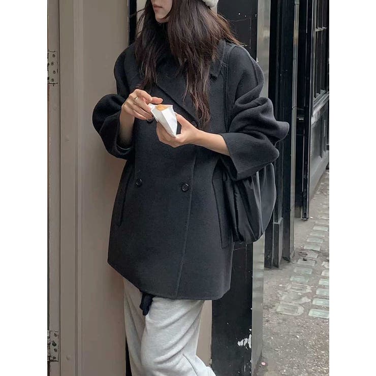 襟付きダブルブレストメルトンジャケット | Ulysses | 詳細画像1 