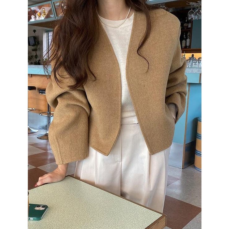 ショートVネックメルトンジャケット | Ulysses | 詳細画像1 