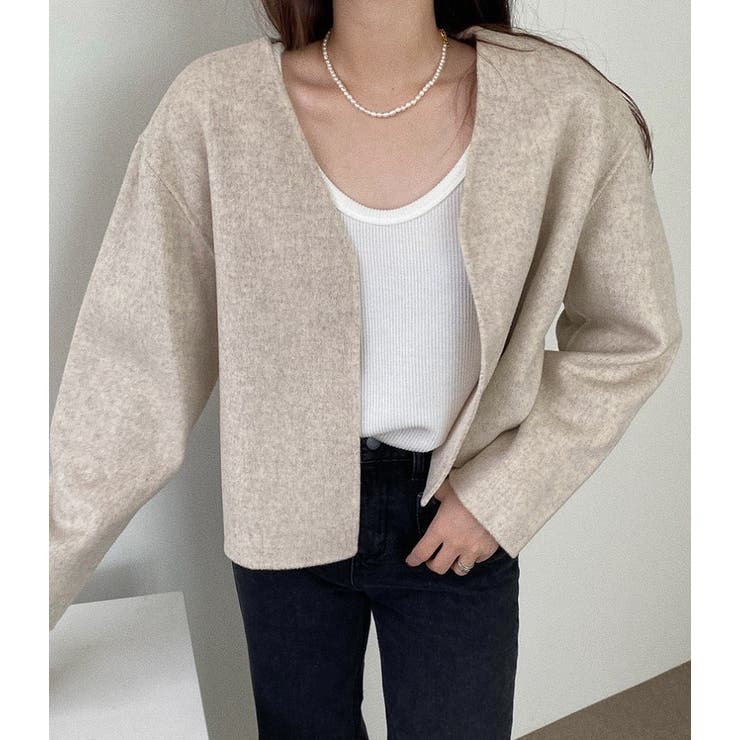 ショートVネックメルトンジャケット | Ulysses | 詳細画像8 