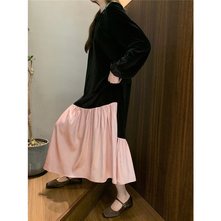 切り替えベルベットワンピース | Ulysses | 詳細画像3 