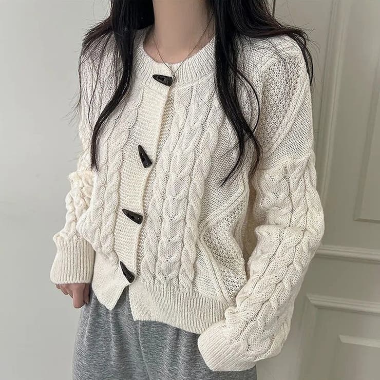 オフホワイト | ショートツイストパターンカーディガンジャケット | Ulysses