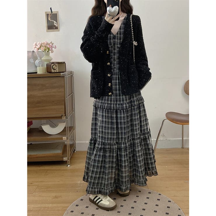 チェック柄キャミソールワンピース | Ulysses | 詳細画像2 