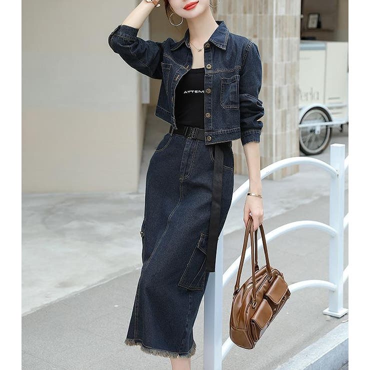 デニムショートトップススカートセットアップ | Ulysses | 詳細画像2 