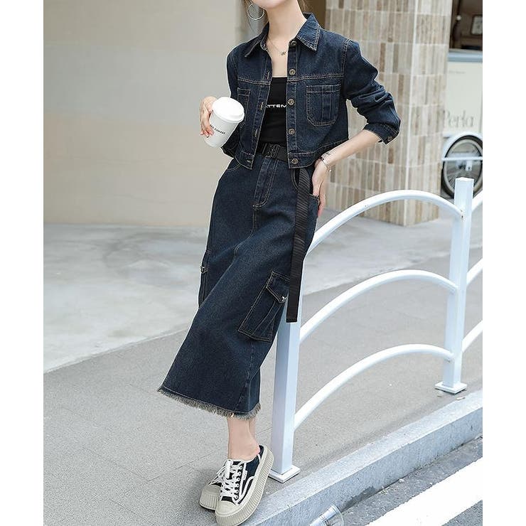 デニムショートトップススカートセットアップ | Ulysses | 詳細画像3 