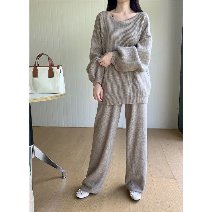 ニットトップスワイドパンツセットアップ | Ulysses | 詳細画像7 