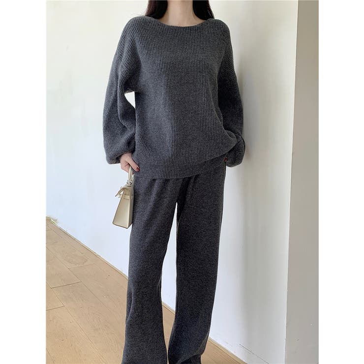 ニットトップスワイドパンツセットアップ | Ulysses | 詳細画像9 