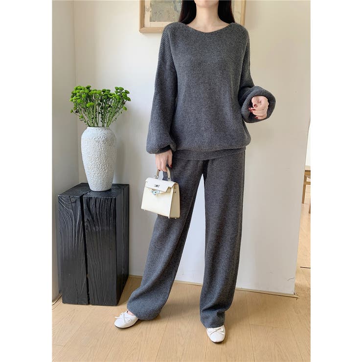 ニットトップスワイドパンツセットアップ | Ulysses | 詳細画像10 