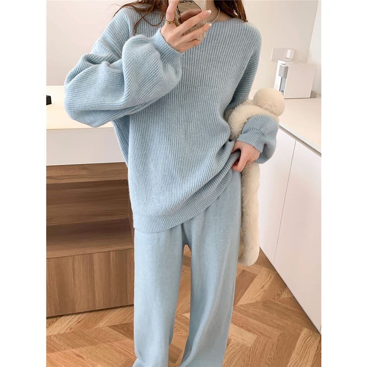 ニットトップスワイドパンツセットアップ | Ulysses | 詳細画像13 