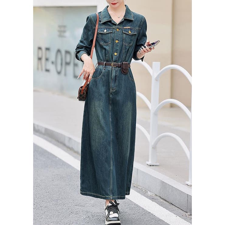 長袖デニムワンピース | Ulysses | 詳細画像1 