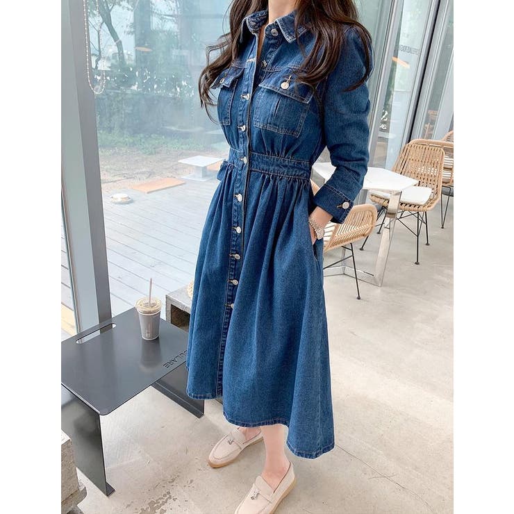 長袖シングルブレストデニムワンピース | Ulysses | 詳細画像2 