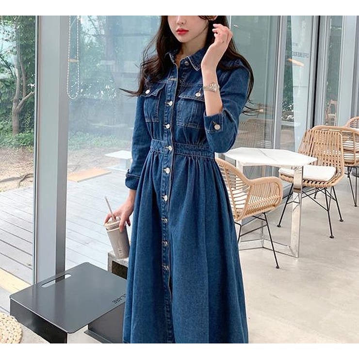 長袖シングルブレストデニムワンピース | Ulysses | 詳細画像3 