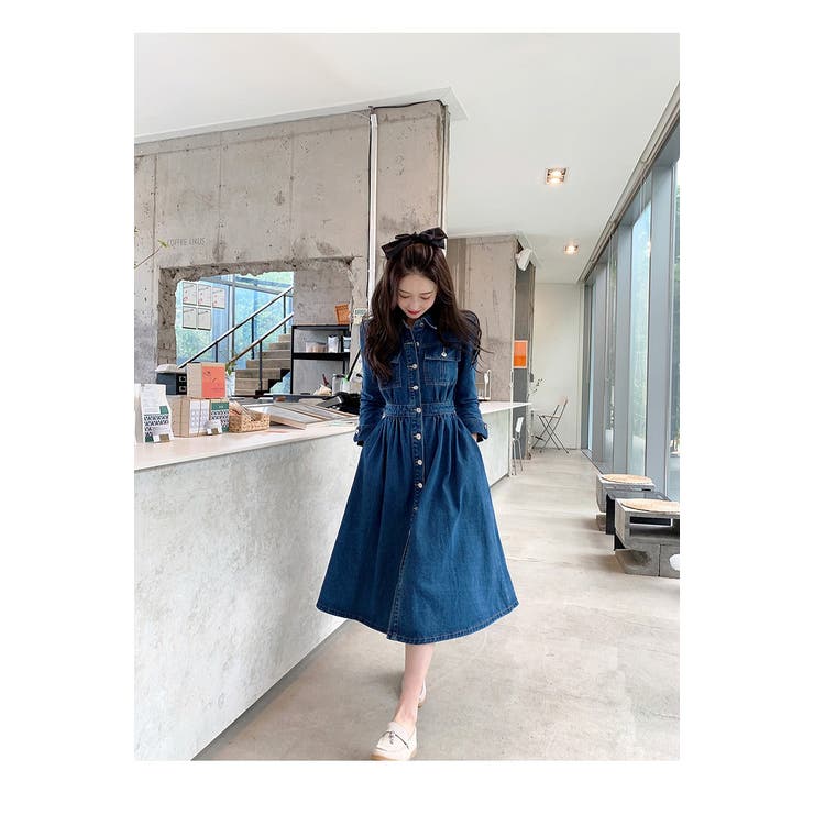 長袖シングルブレストデニムワンピース | Ulysses | 詳細画像8 