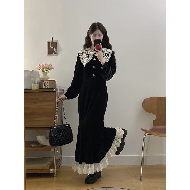 切り替えレースマーメイド フィッシュテールスワンピース | Ulysses | 詳細画像2 