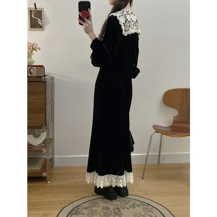 切り替えレースマーメイド フィッシュテールスワンピース | Ulysses | 詳細画像4 