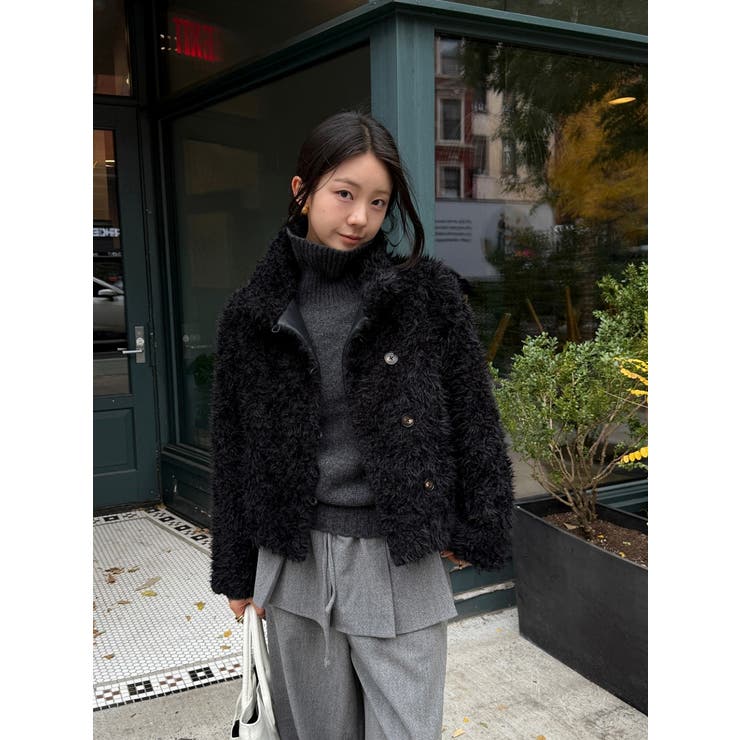 ブラック | 襟付きシングルブレストジャケット | Ulysses