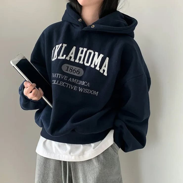 ネイビー | 刺繍パーカー | Ulysses