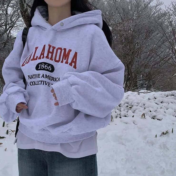 ライトグレー | 刺繍パーカー | Ulysses