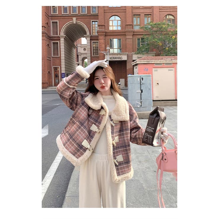 ショートチェック柄ボアジャケット | Ulysses | 詳細画像5 