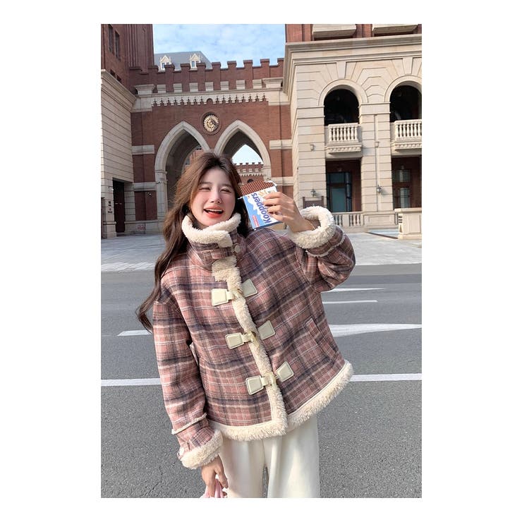 ショートチェック柄ボアジャケット | Ulysses | 詳細画像6 