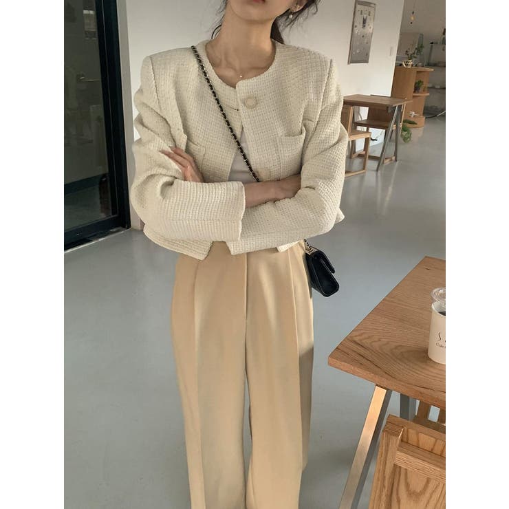 ショートクルーネックシングルブレストジャケット | Ulysses | 詳細画像1 