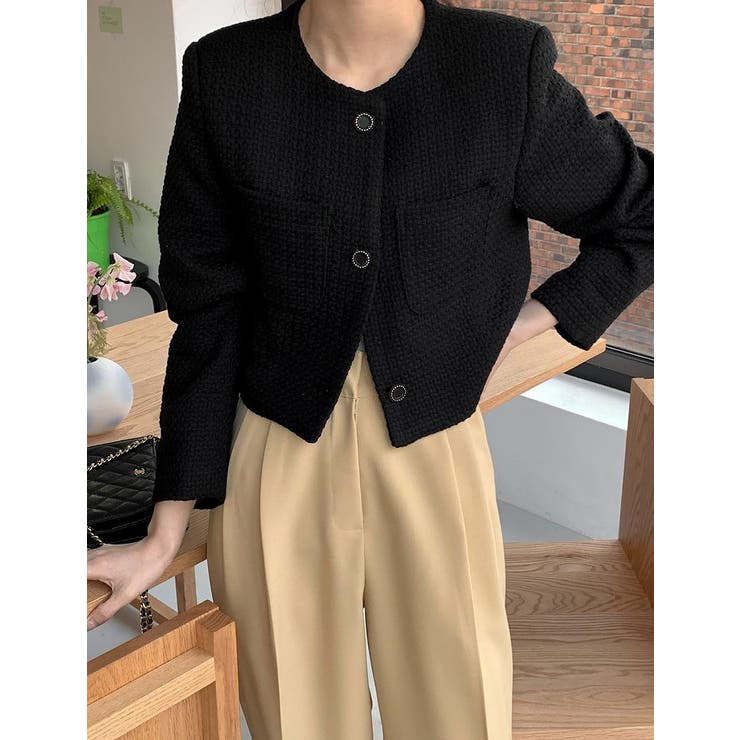 ショートクルーネックシングルブレストジャケット | Ulysses | 詳細画像7 