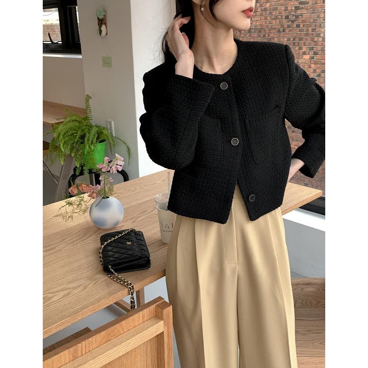 ショートクルーネックシングルブレストジャケット | Ulysses | 詳細画像8 