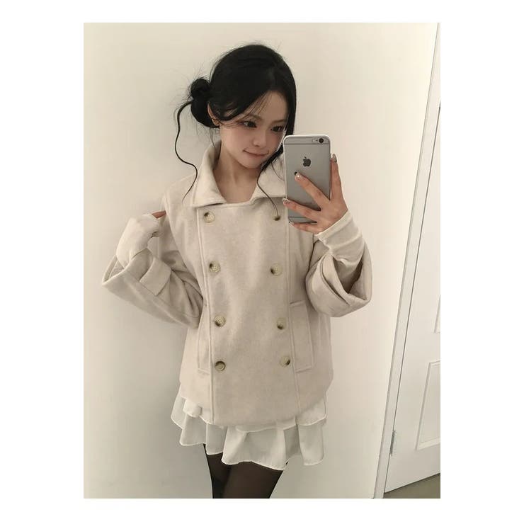 襟付きダブルブレストメルトンジャケット | Ulysses | 詳細画像7 