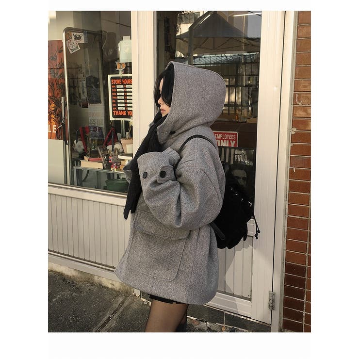 フード付きシングルブレストメルトンジャケット | Ulysses | 詳細画像3 