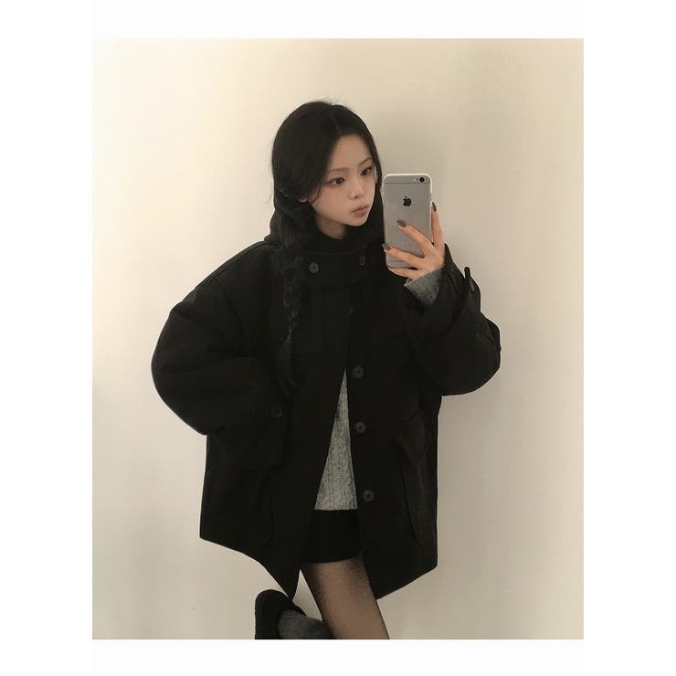 フード付きシングルブレストメルトンジャケット | Ulysses | 詳細画像6 