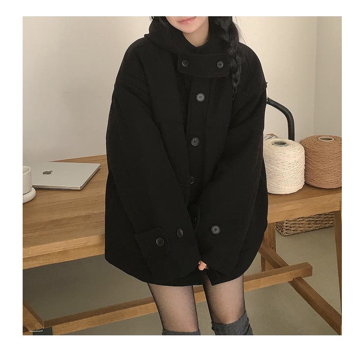 フード付きシングルブレストメルトンジャケット | Ulysses | 詳細画像8 