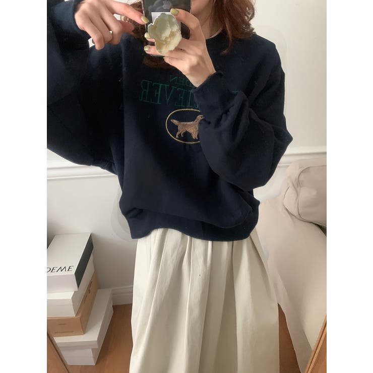 刺繍長袖クルーネックトレーナー | Ulysses | 詳細画像5 