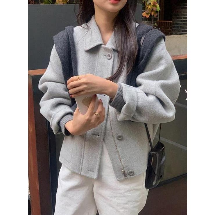 ショートジップ付きメルトンジャケット | Ulysses | 詳細画像1 