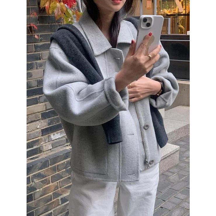 ショートジップ付きメルトンジャケット | Ulysses | 詳細画像4 