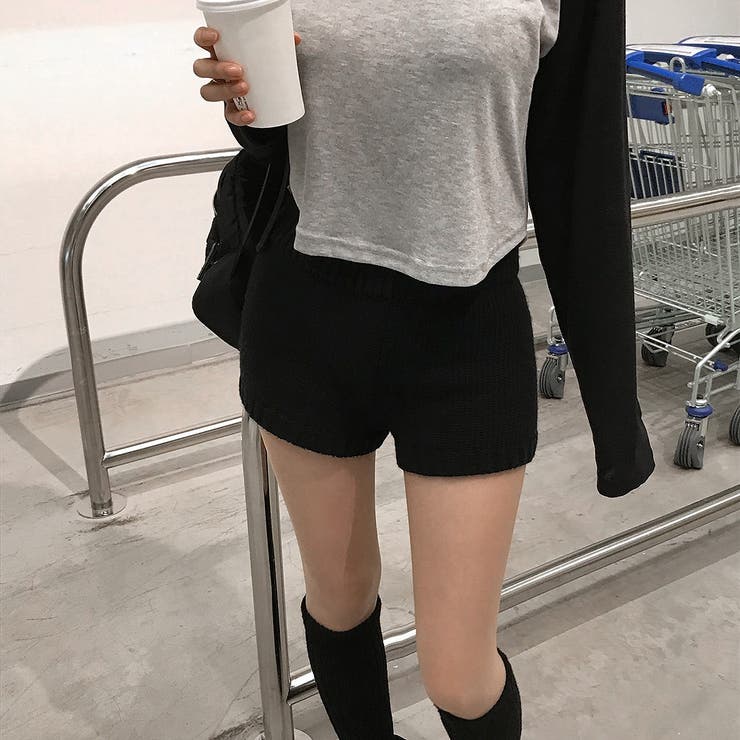 ブラック | ニットショートパンツ | Ulysses