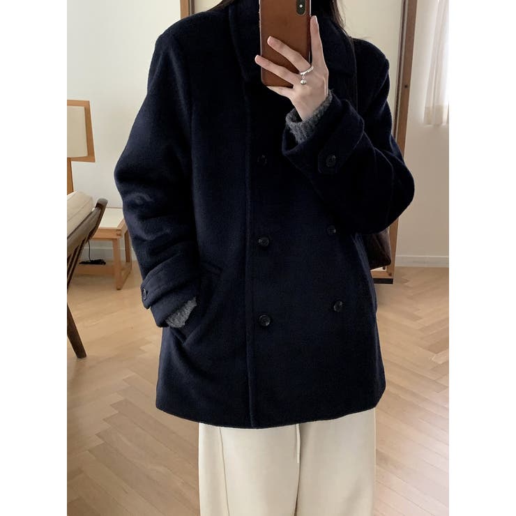 スタンドカラーダブルブレストメルトンジャケット | Ulysses | 詳細画像5 