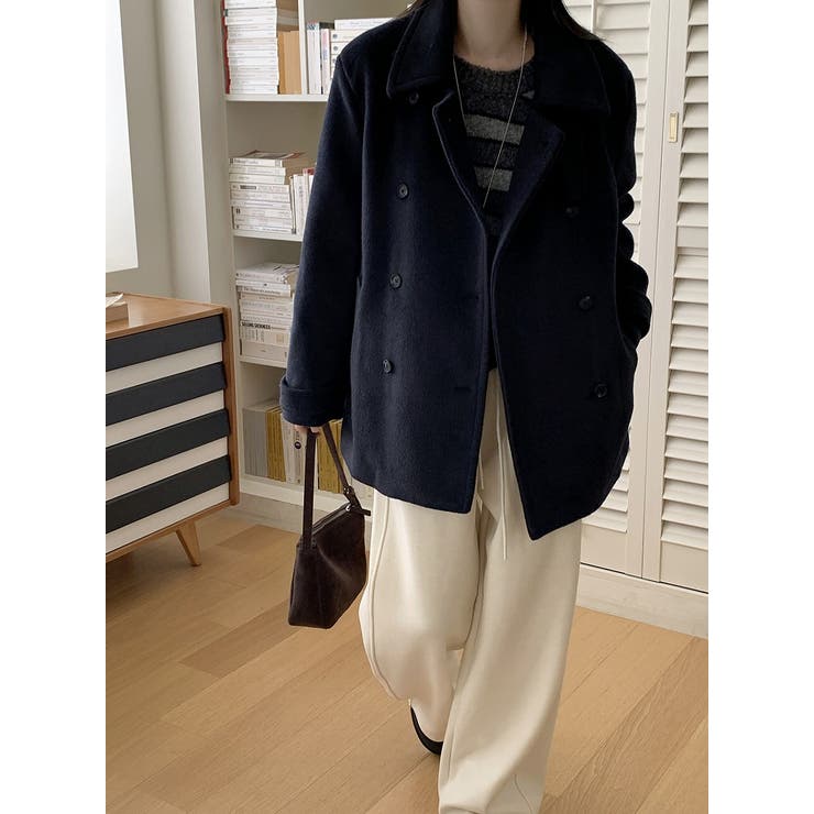 スタンドカラーダブルブレストメルトンジャケット | Ulysses | 詳細画像6 