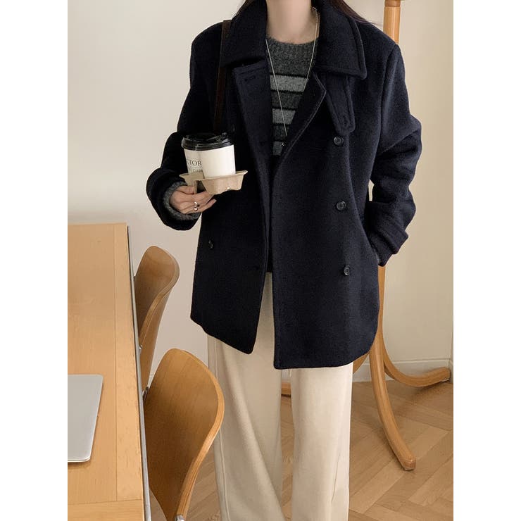 スタンドカラーダブルブレストメルトンジャケット | Ulysses | 詳細画像8 