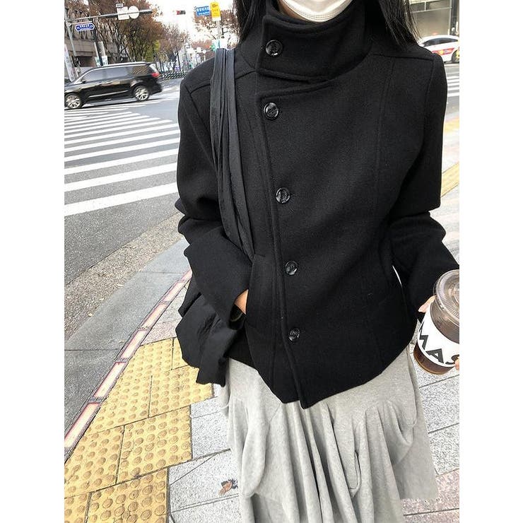 ブラック | スタンドカラーメルトンジャケット | Ulysses