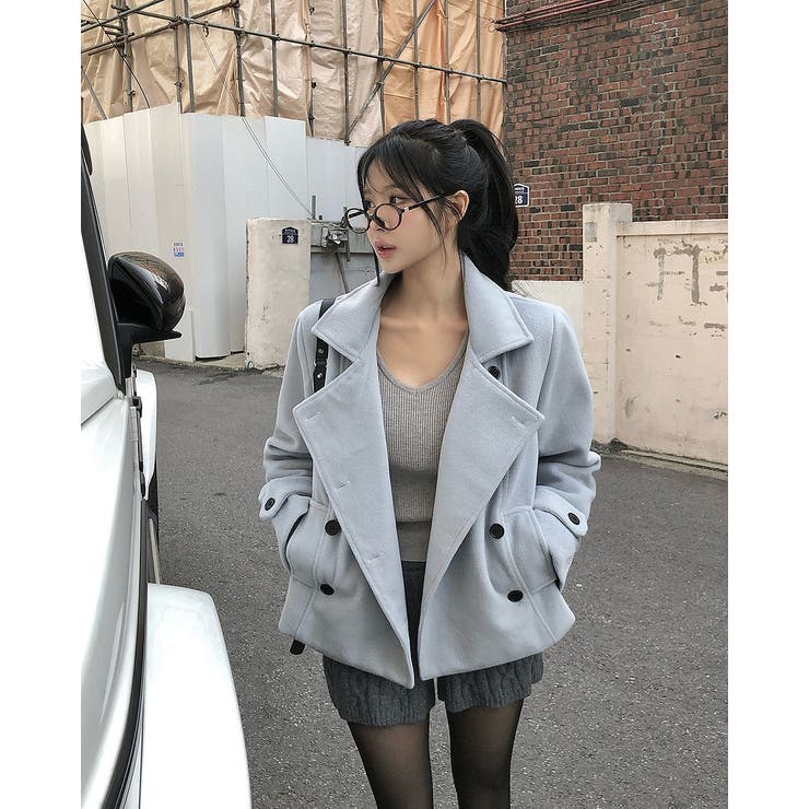 ブルー | ダブルブレストメルトンジャケット | Ulysses