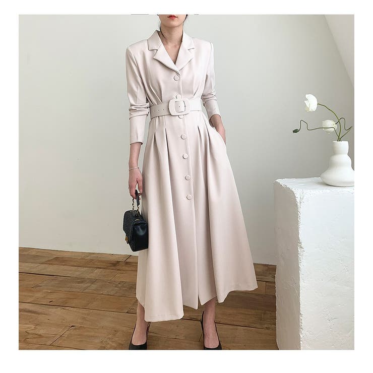 ロング襟付きシングルブレストワンピース | Ulysses | 詳細画像2 