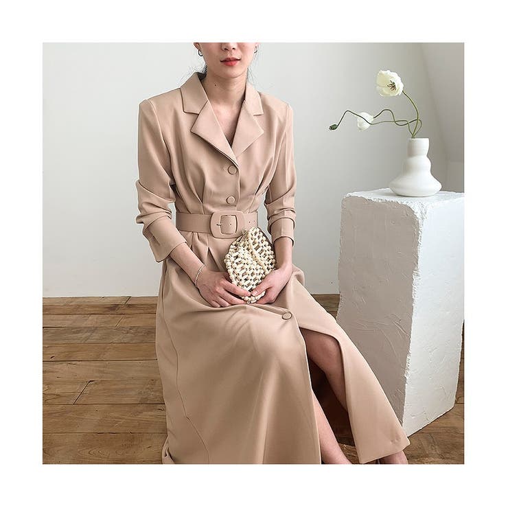 ロング襟付きシングルブレストワンピース | Ulysses | 詳細画像11 