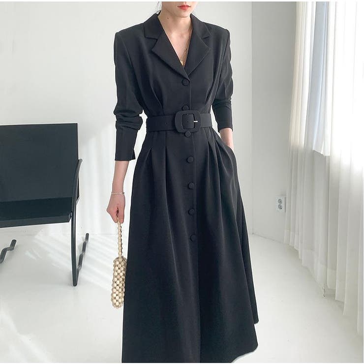 ロング襟付きシングルブレストワンピース | Ulysses | 詳細画像13 