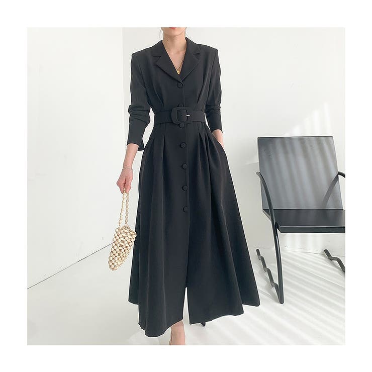 ロング襟付きシングルブレストワンピース | Ulysses | 詳細画像14 