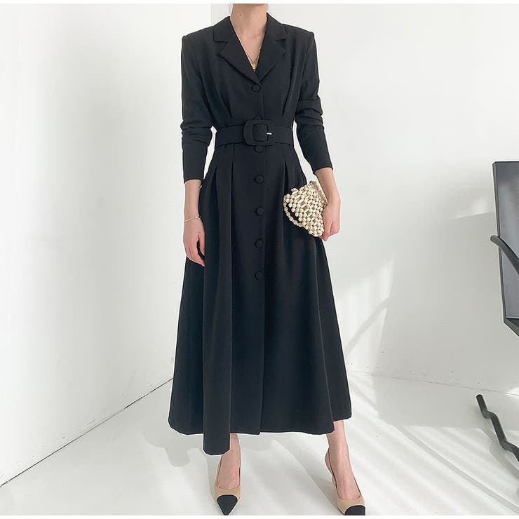 ロング襟付きシングルブレストワンピース | Ulysses | 詳細画像16 