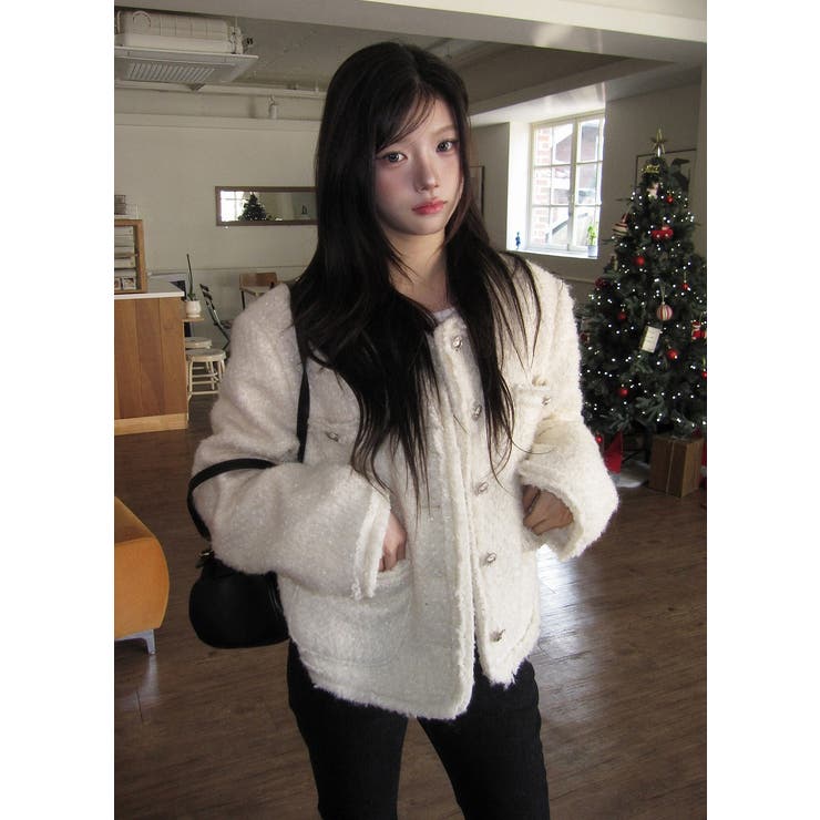 ショートクルーネックシングルブレストジャケット | Ulysses | 詳細画像1 