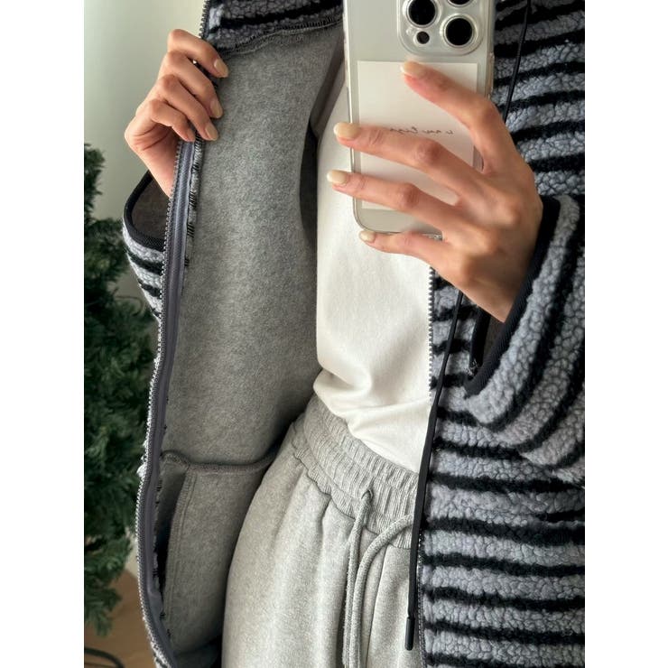 ボアボーダージップ付きジャケット | Ulysses | 詳細画像6 