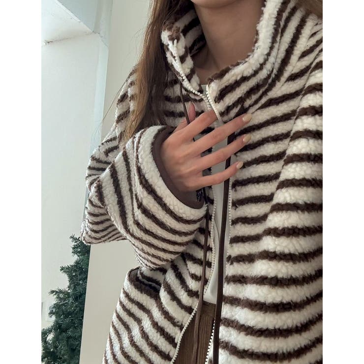 ボアボーダージップ付きジャケット | Ulysses | 詳細画像7 